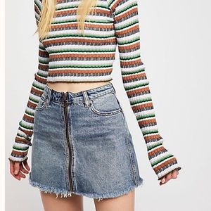 Free people denim skirt